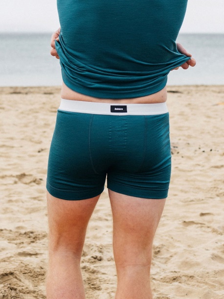 Deep Teal Eddy Boxershorts Aus Merinowolle Finisterre