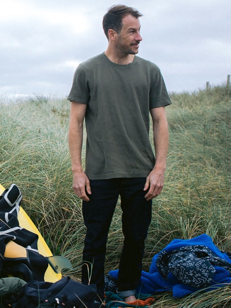 Olive Dunnet Waffel T-shirt Finisterre