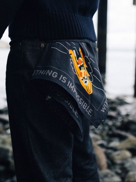 Finisterre Navy/manuka Rnli Rippenbandana Für Rettungsboote
