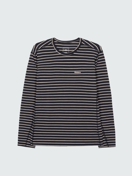 Finisterre Navy/ecru Bora Langarm-Basisschicht Aus Bambus