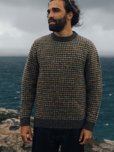 Finisterre Bowers Pullover Grau Meliert/ozon/manuka