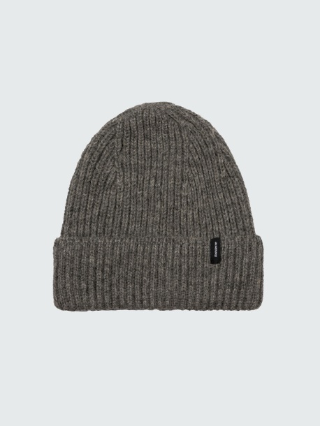 Grau Meliert Finisterre Gwlan Beanie Aus Britischer Wolle