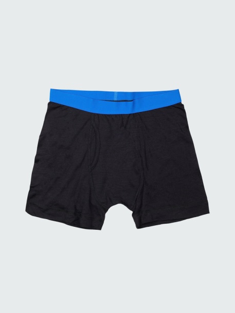 Finisterre Boxershorts Aus Merinowolle In Schwarz/Ceerulean Eddy