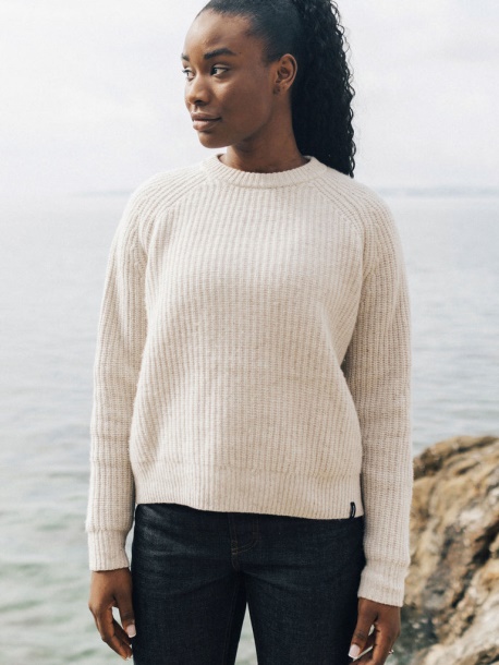 Finisterre Mora Strickpullover Ecru