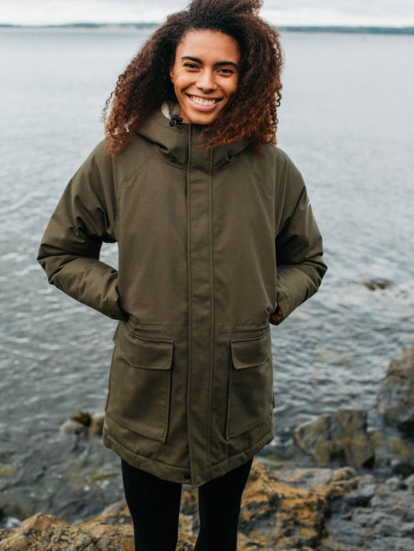 Vellus Wasserdichter Parka Finisterre Dunkeloliv